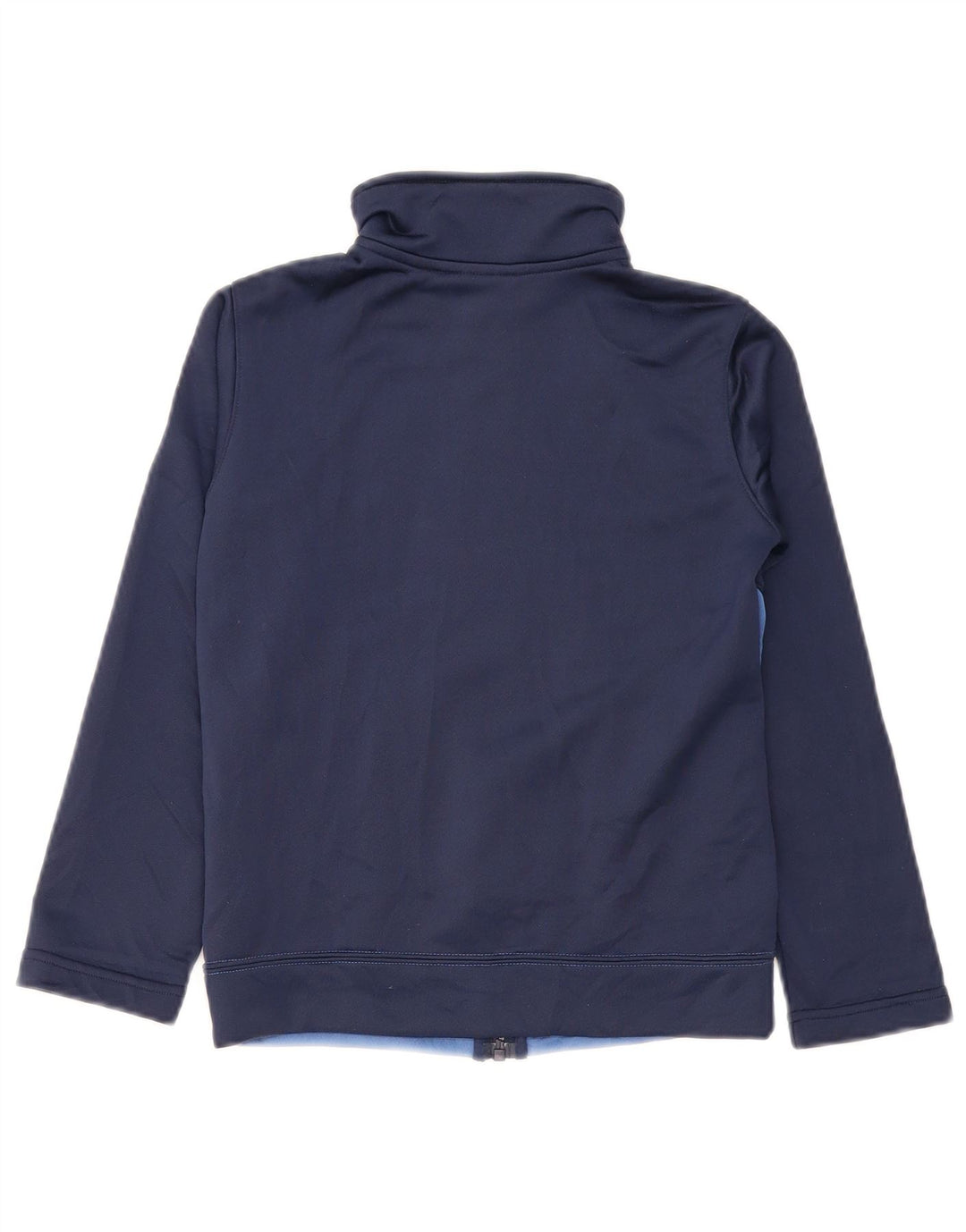 NIKE Boys Tracksuit Top Jacket 8-9 Years Small Navy Blue Colourblock