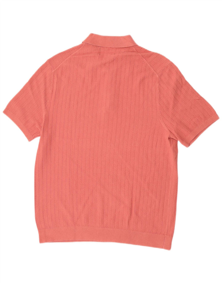 Tricou polo pentru bărbați Marks & Spencer, bumbac roz mare
