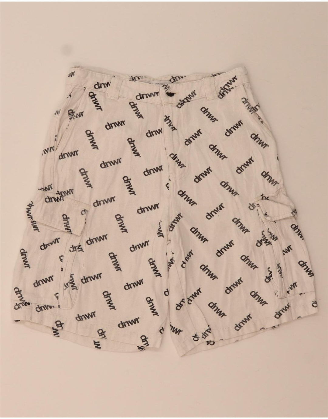 Pantaloni scurți cargo grafic pentru bărbați Zara EU 38 Small W30 Alb