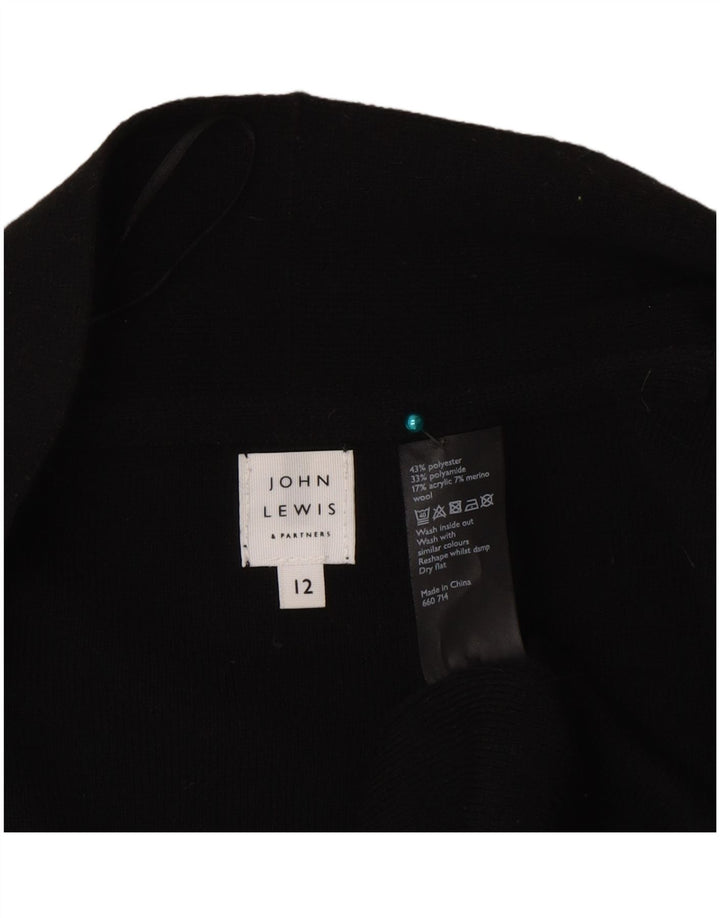 Pulover cardigan deschis pentru femei John Lewis UK 12 Medium Negru