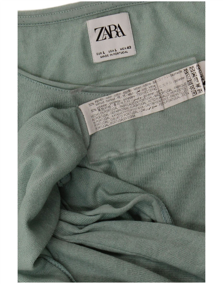 Tricou pentru bărbați Zara Top mare din bumbac verde