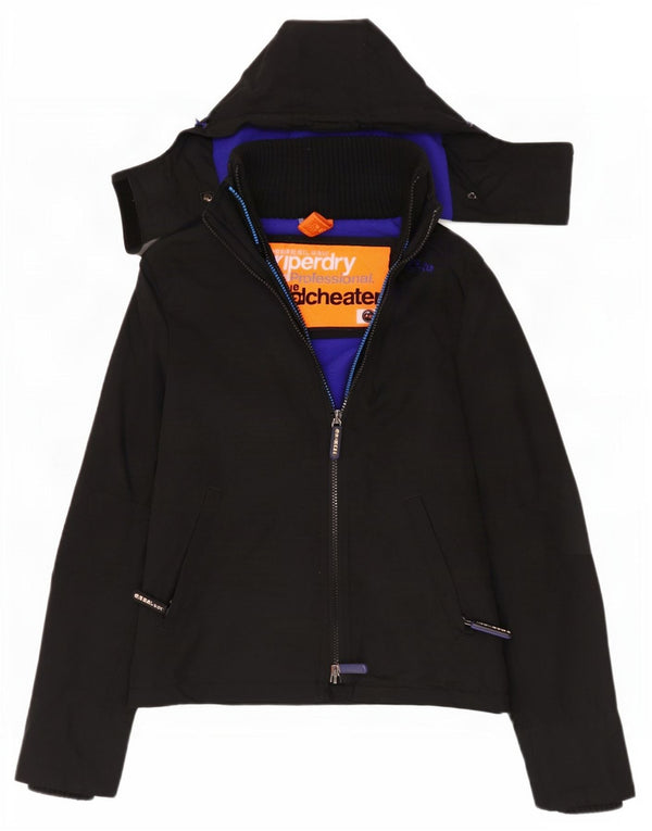 Jachetă Windbreaker cu glugă Superdry pentru femei UK 2 2XS Negru