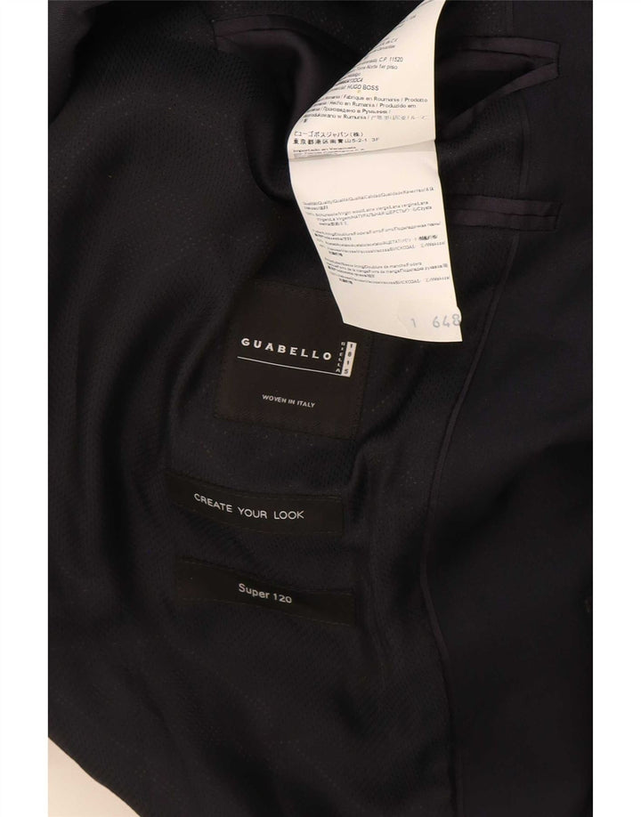 Blazer pentru bărbați Hugo Boss cu 2 nasturi EU 52 XL Lână bleumarin