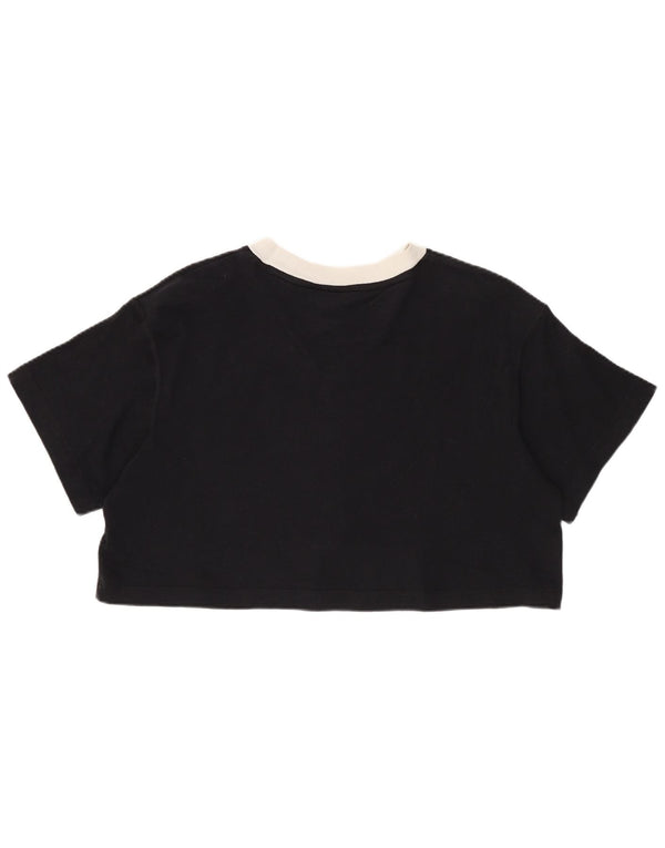 Tricou pentru femei Nike Crop Top UK 10 Small Black Colorblock