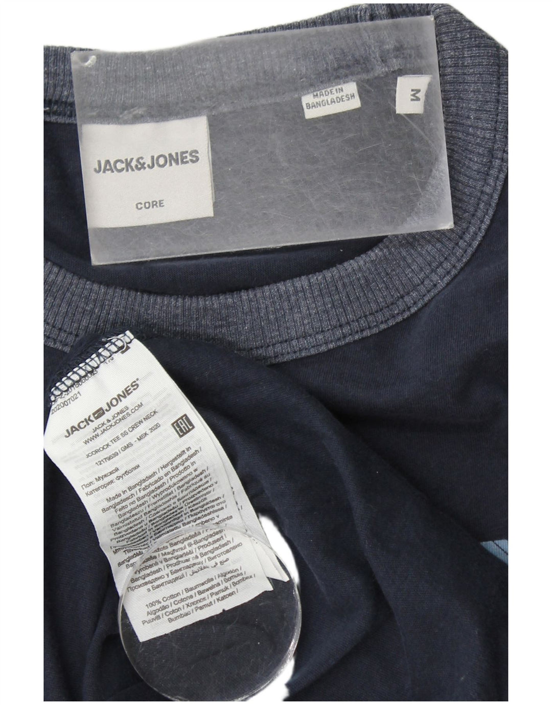JACK & JONES Tricou grafic pentru bărbați Top mediu din bumbac bleumarin