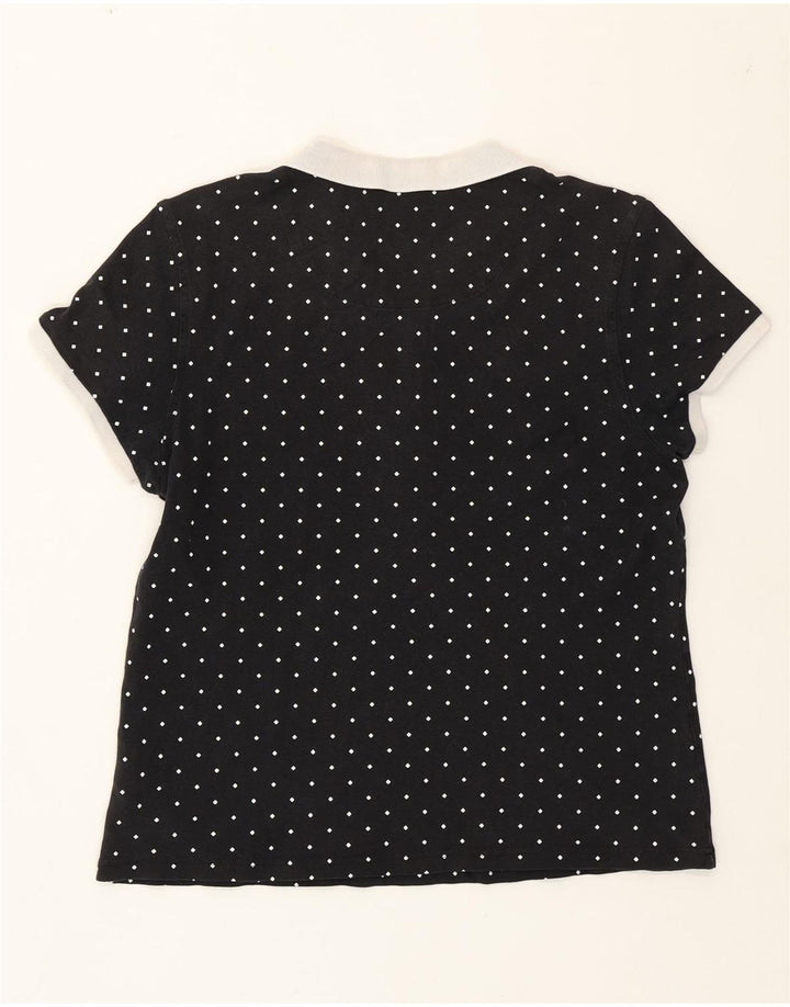 Tricou polo Fred Perry pentru femei UK 14 mare, bumbac cu pete negre