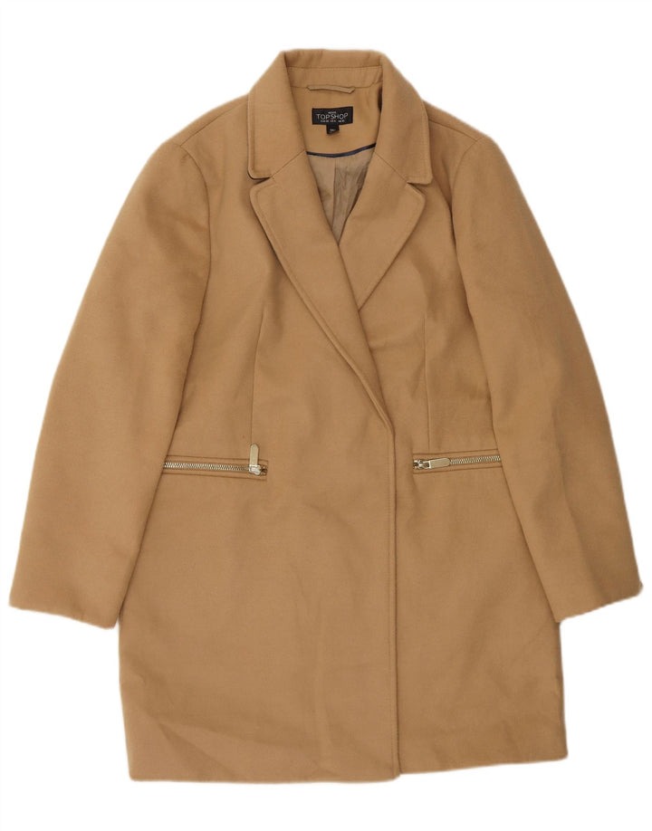 Topshop pardesiu deschis pentru femei UK 10 mic poliester bej