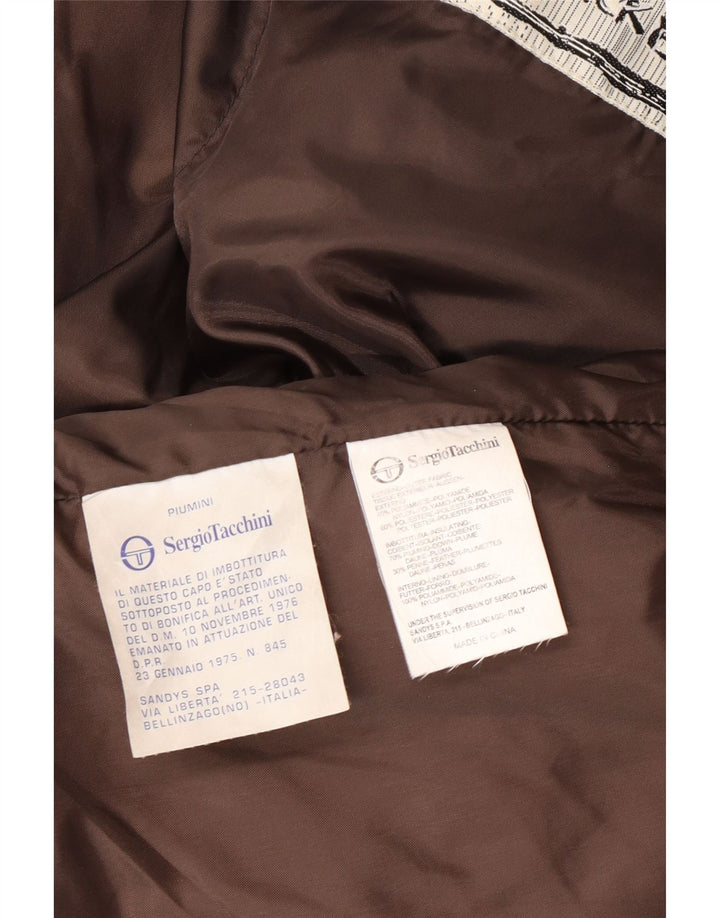 Jachetă căptușită pentru femei Sergio Tacchini, cu ajustare largă, UK 14, maro mediu, poliamidă
