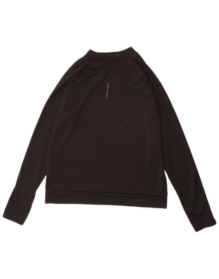 Nike Dri Fit Top cu mânecă lungă pentru bărbați, poliester negru mic