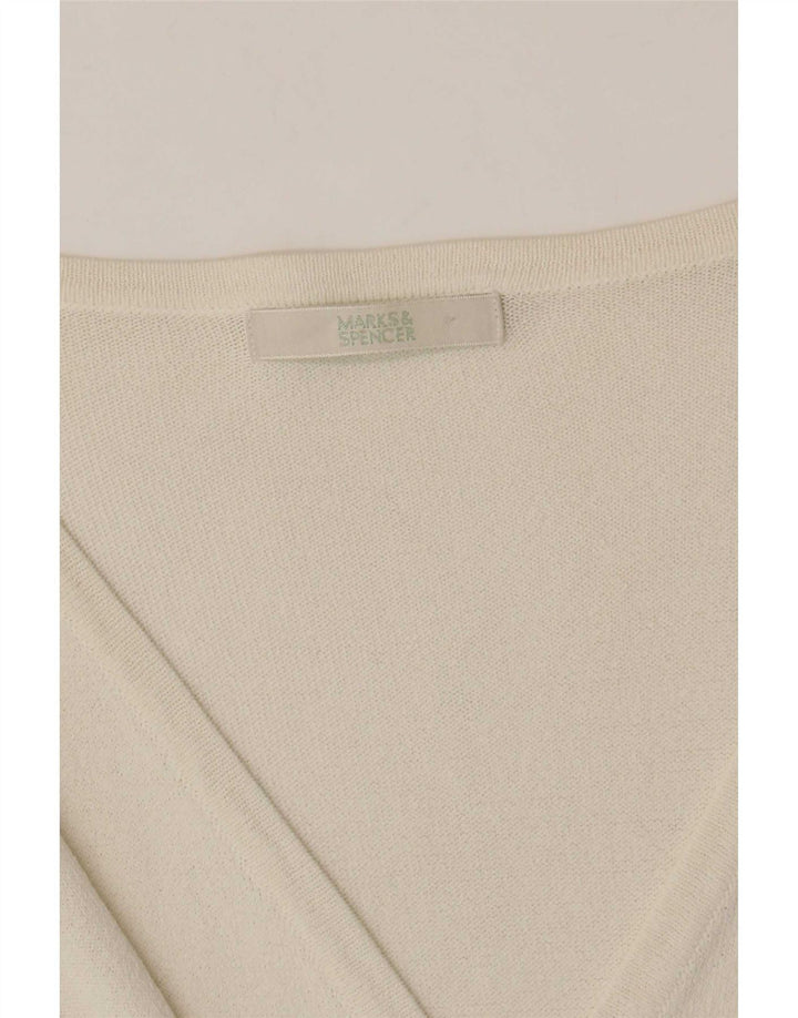 Pulover cardigan pentru femei Marks & Spencer UK 10 Small Off White