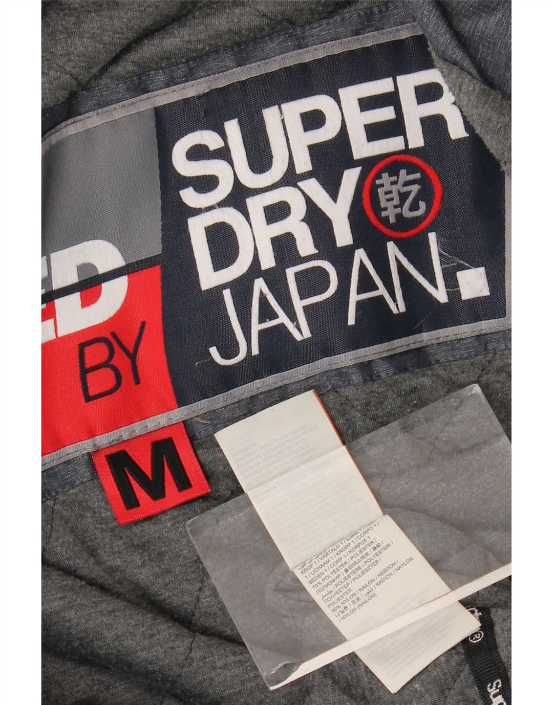 SUPERDRY jachetă de vânt cu glugă pentru bărbați UK 38 Poliester mediu gri