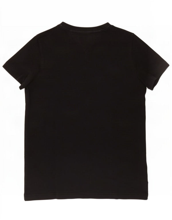Tricou Tommy Hilfiger pentru femei Top UK 10 Small Black Bumbac