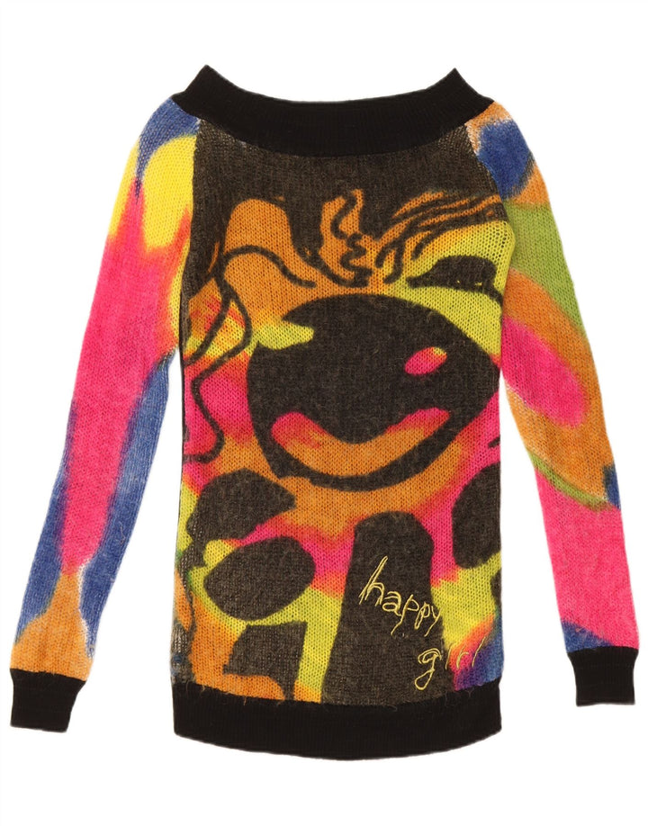 Pulover pentru femei Desigual cu gât de barcă UK 12 Medium Multicolor