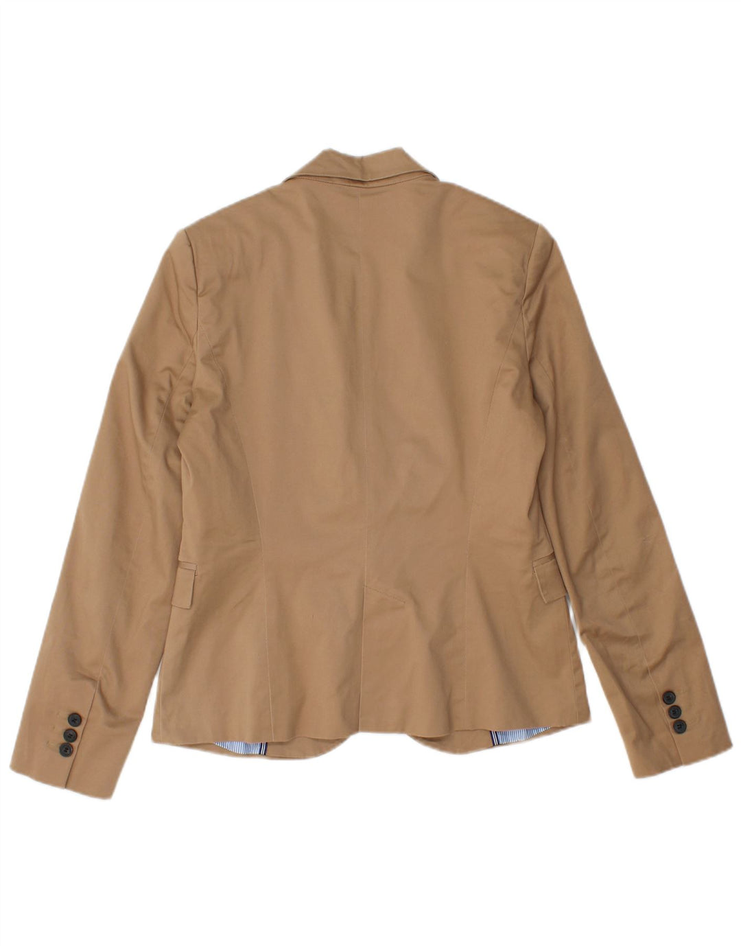 Blazer pentru femei ZARA, cu 1 nasture, UK 14, mare, maro, bumbac