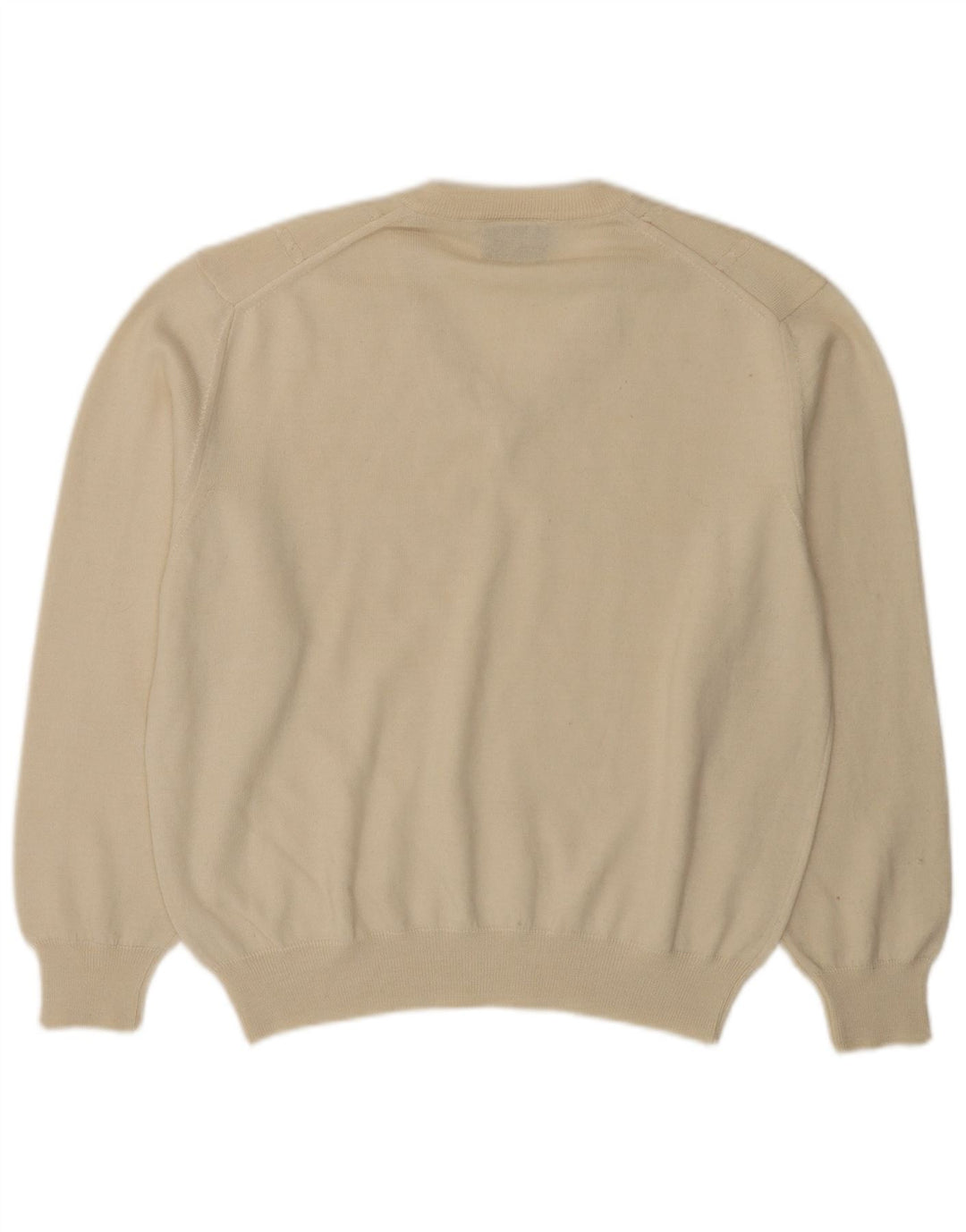 Pulover cu decolteu în V BIBO pentru femei IT 50 XL din lână alb catifelat