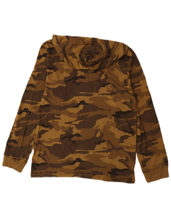 Wrangler Boys Top cu glugă cu mânecă lungă 15-16 ani 2XL Kaki Camuflaj