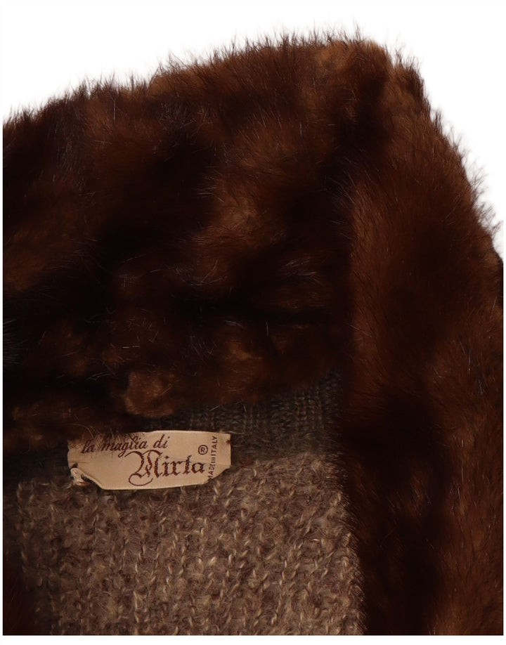 Pulover cardigan pentru femei VINTAGE UK 18 XL maro