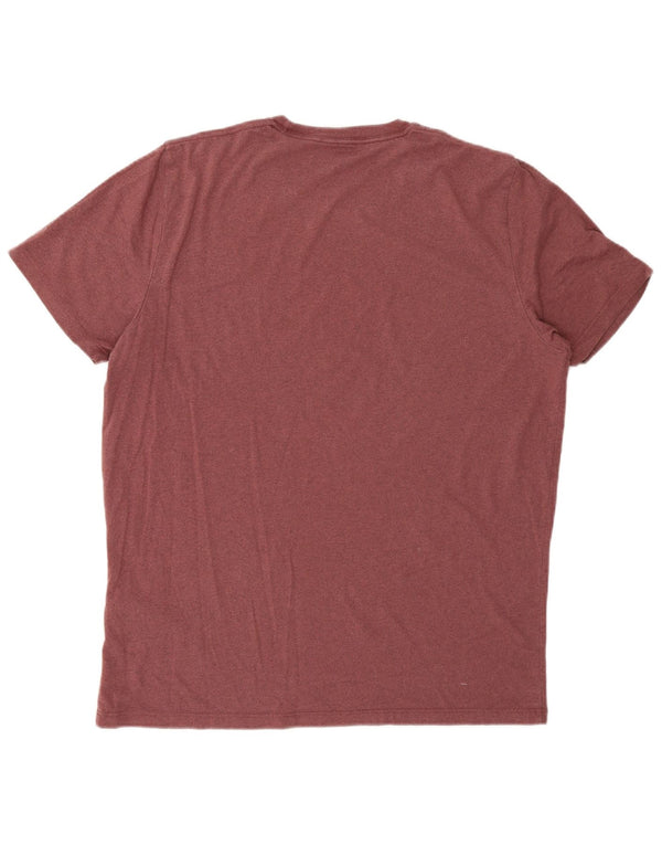 Tricou pentru bărbați Abercrombie & Fitch Top mare din bumbac burgundă