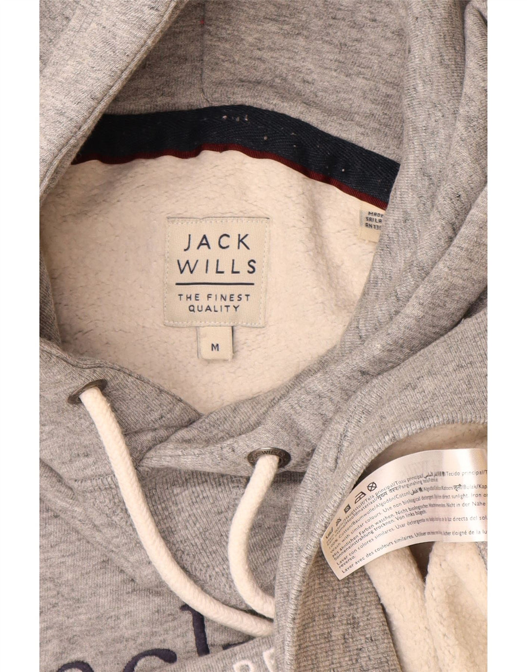 Pulover Jack Wills pentru bărbați, cu capota, gri mediu, bumbac cu pete