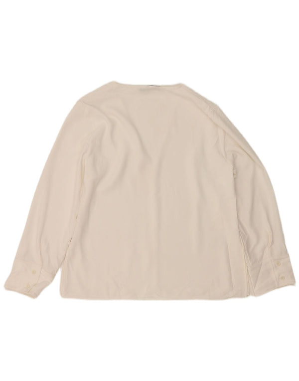 Bluză cu mânecă lungă pentru femei Zara UK 16 Large White