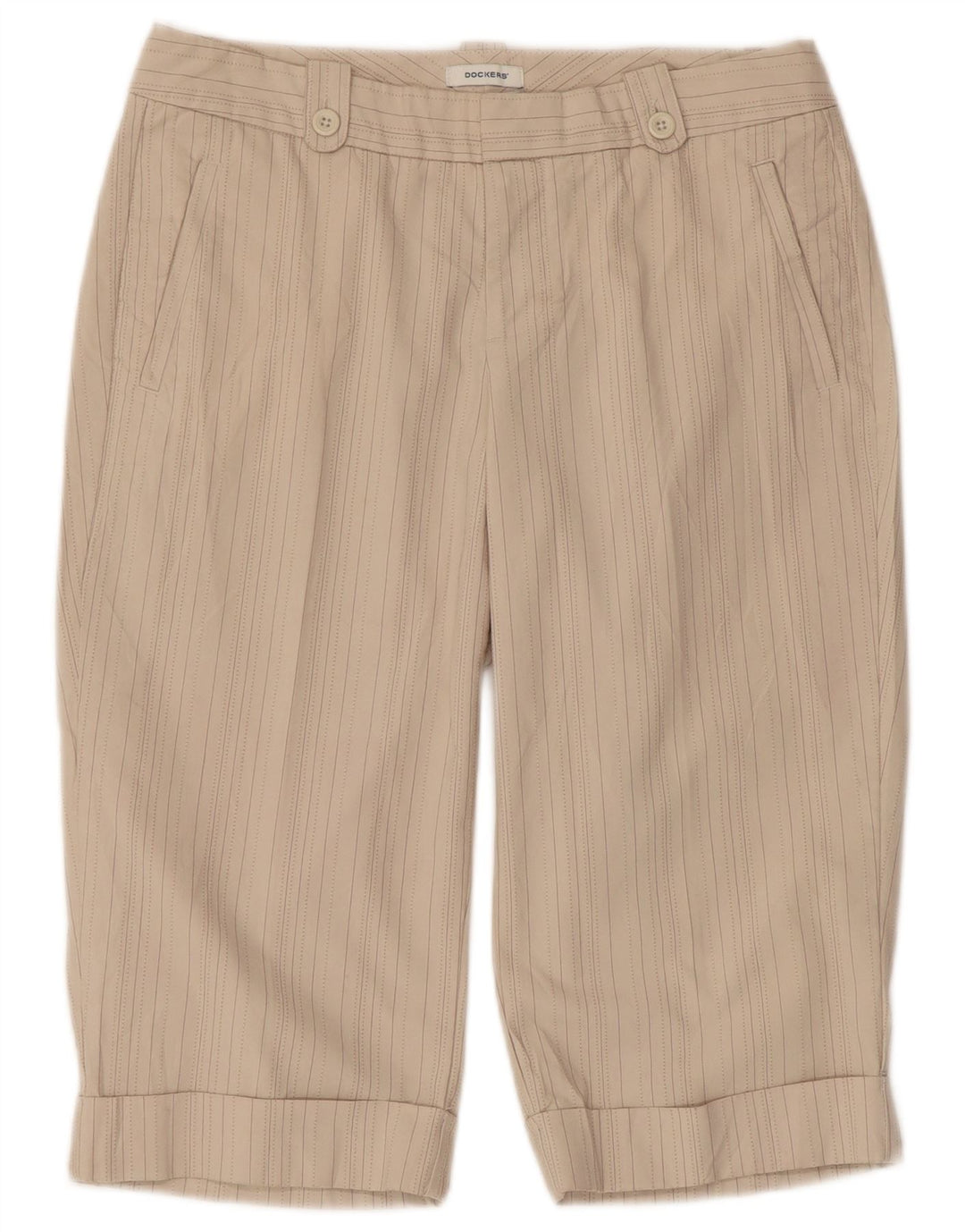 Pantaloni scurți chino cu talie joasă Dockers pentru femei US 4 Small W32 bumbac bej