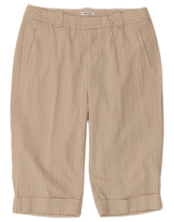 Pantaloni scurți chino cu talie joasă Dockers pentru femei US 4 Small W32 bumbac bej