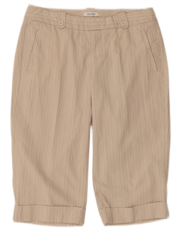 Pantaloni scurți chino cu talie joasă Dockers pentru femei US 4 Small W32 bumbac bej