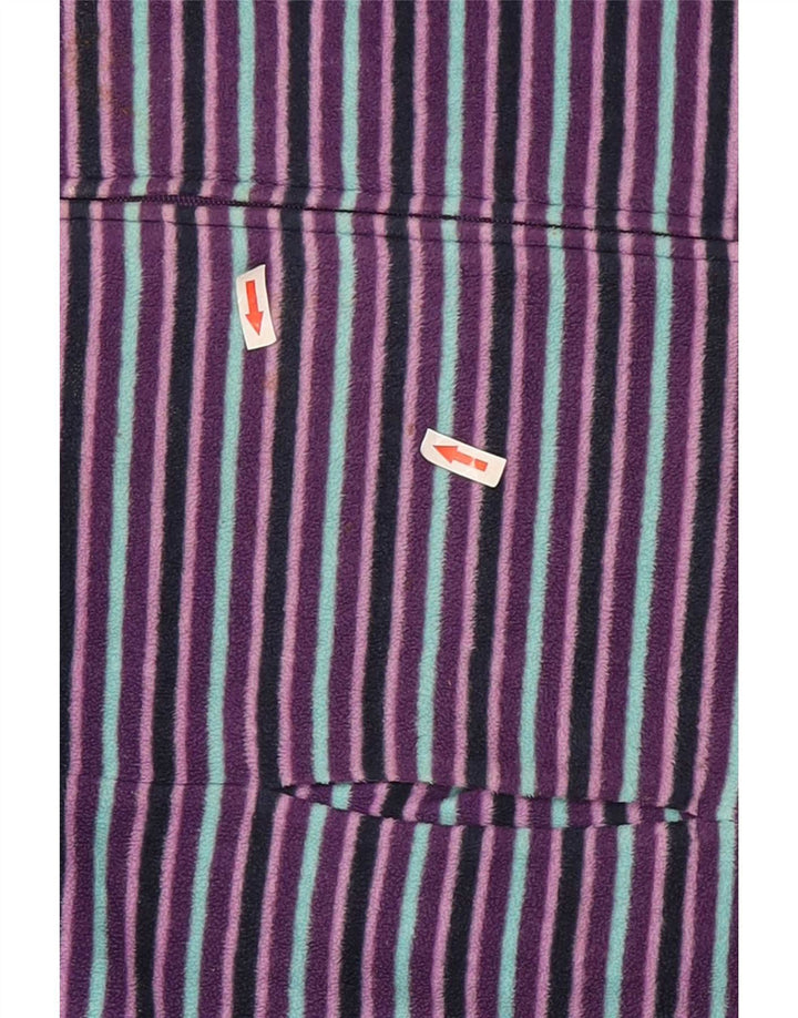 Jachetă fleece pentru femei Marks & Spencer UK 22 2XL Poliester cu dungi violet