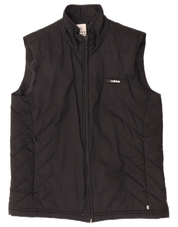 Gilet căptușit pentru femei Adidas UK 12 Medium Black Poliester