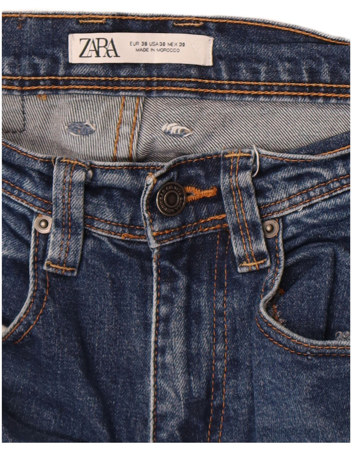 Blugi slim pentru bărbați Zara EU 38 Mici L30 L30 Albastru