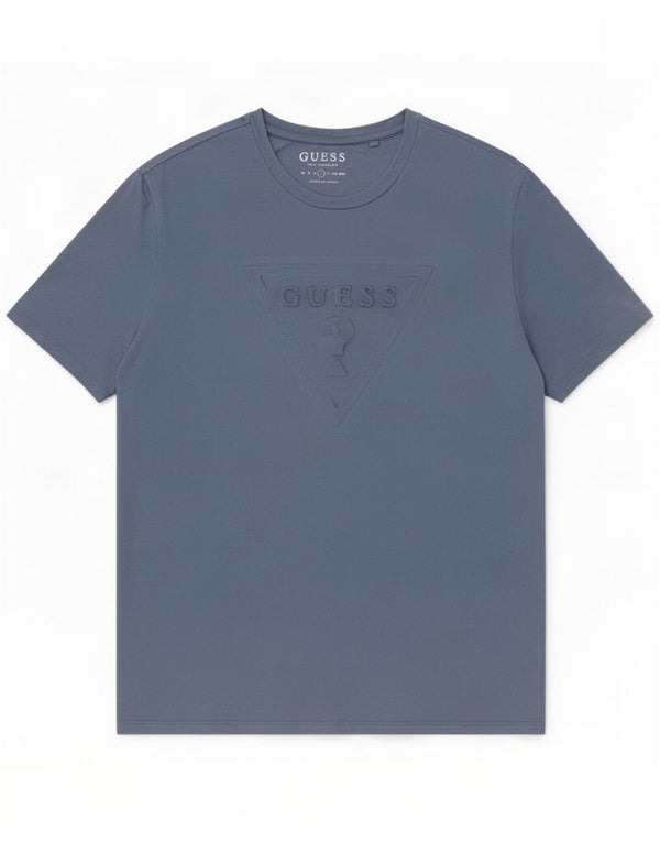 Guess Tricou grafic pentru bărbați Top UK 40 Medium Blue Bumbac