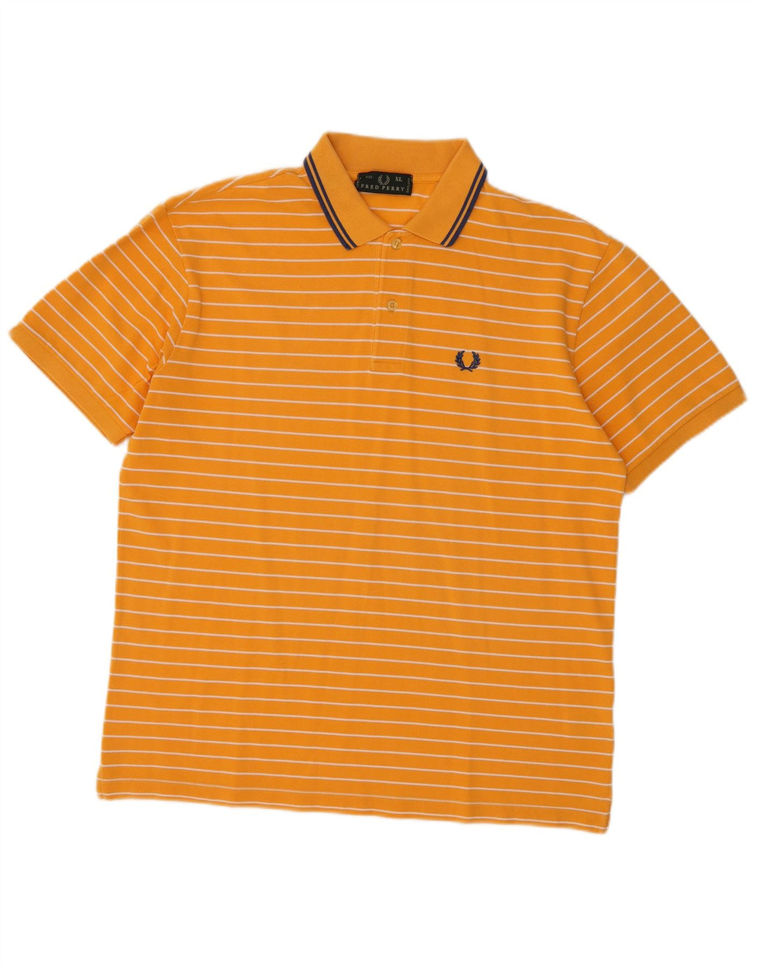 Cămașă polo pentru bărbați Fred Perry XL, bumbac cu dungi portocalii