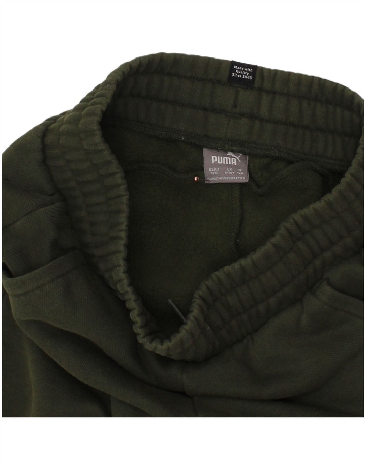 Pantaloni de trening PUMA băieți Joggeri 9-10 ani bumbac verde