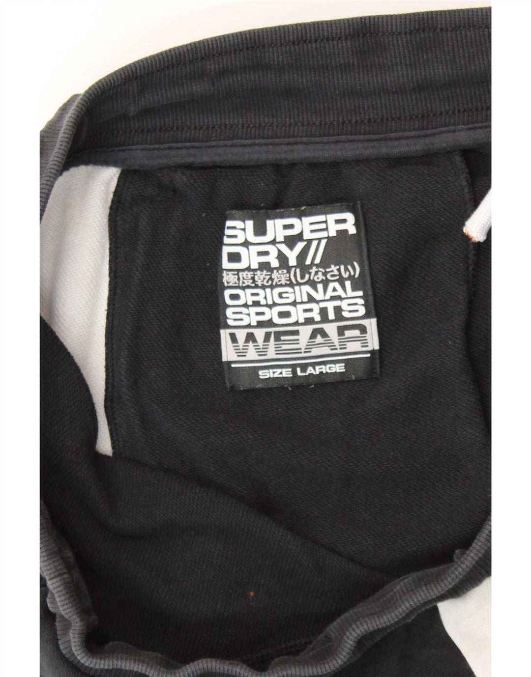 SUPERDRY Pantaloni scurți de sport grafic pentru bărbați, mari, negru, color block, bumbac