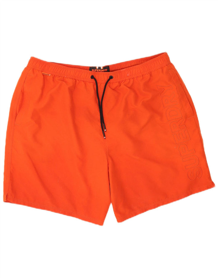 Pantaloni scurți de înot grafic Superdry pentru bărbați 2XL poliester roșu
