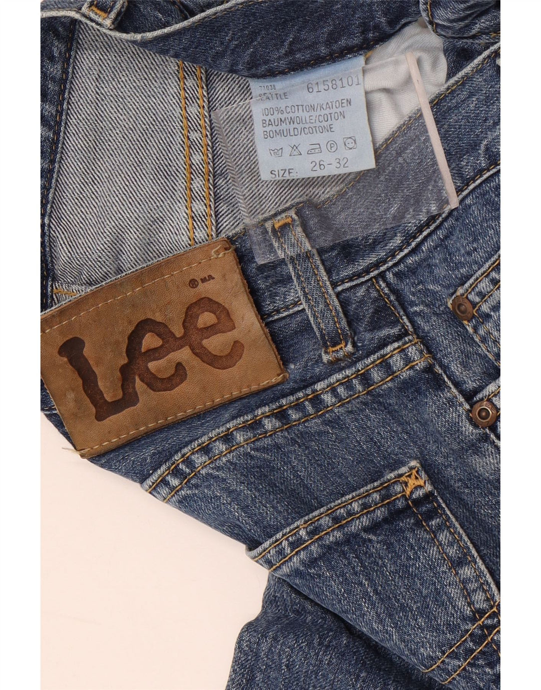 Blugi drepti pentru femei Lee W26 L32 Bumbac albastru