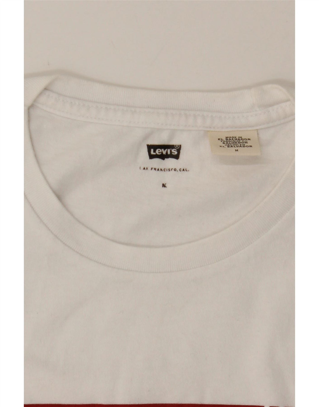 LEVI'S Mens Graphic T-Shirt Top Medium White Cotton Vintage Levi's and Second-Hand Levi's from Messina Hembry 
