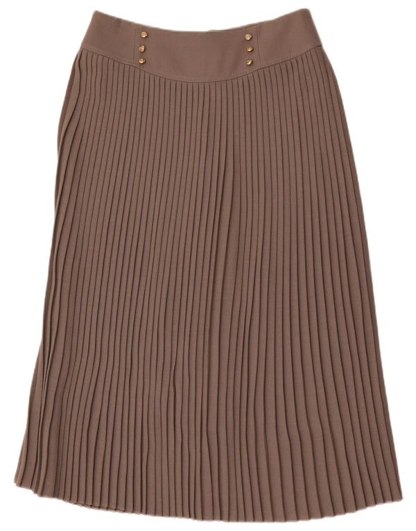 Fusta plisată cu cuțit cu talie înaltă pentru femei St Michael UK 14 Medium W28 Gri