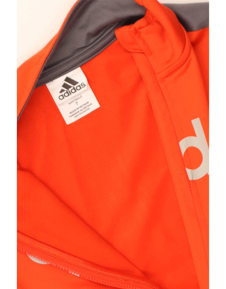 Adidas Boys Graphic Trening Top Jachetă 6-7 ani Poliester cu dungi portocalii