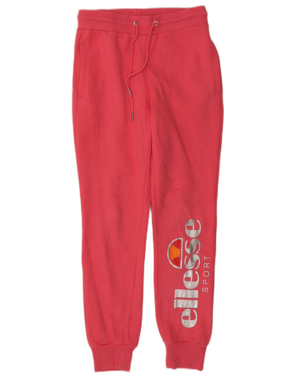 Pantaloni de trening cu grafic pentru femei Ellesse Joggeri UK 8 Bumbac roz mic