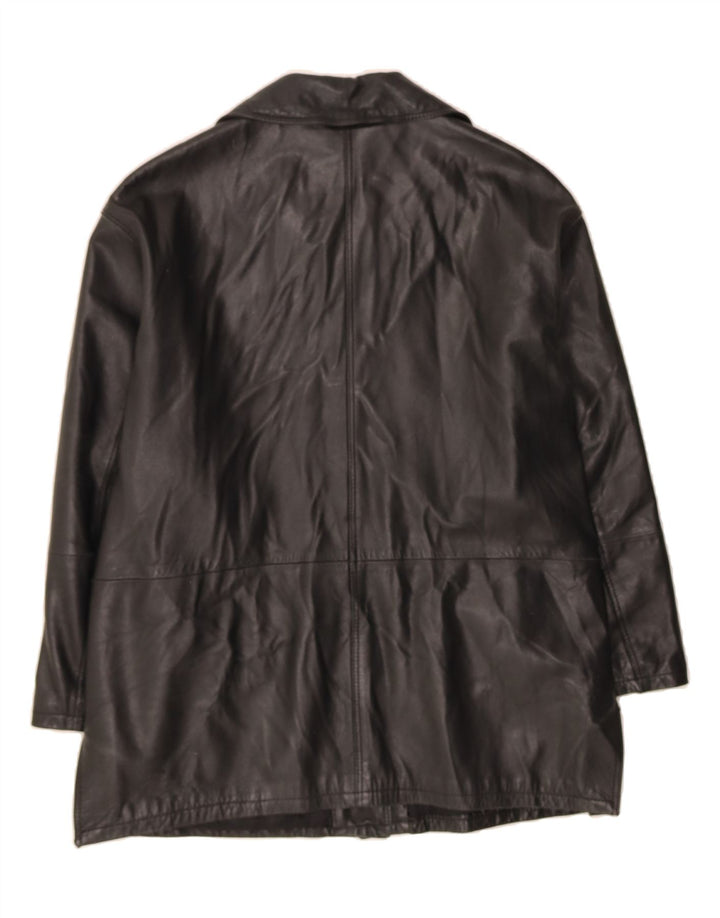 CARACTERE Womens Leather Jacket IT 46 Large Black Leather Vintage Caractere and Second-Hand Caractere from Messina Hembry 