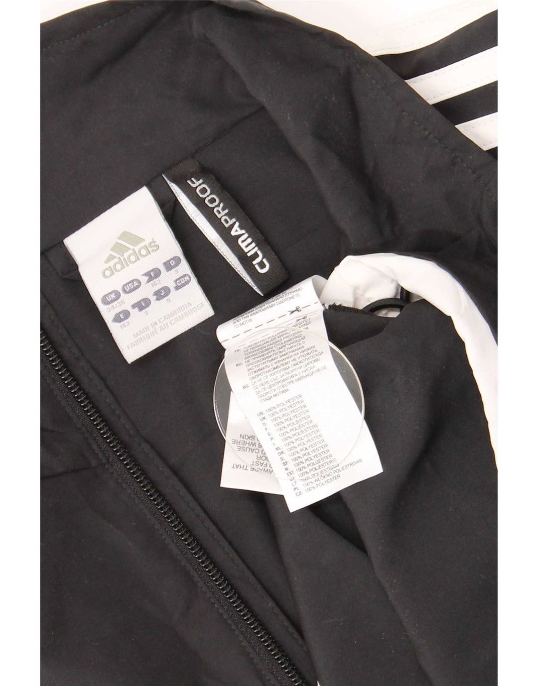 Adidas pentru bărbați Clima Proof Pullover Trening Top UK 34/36 Small Black