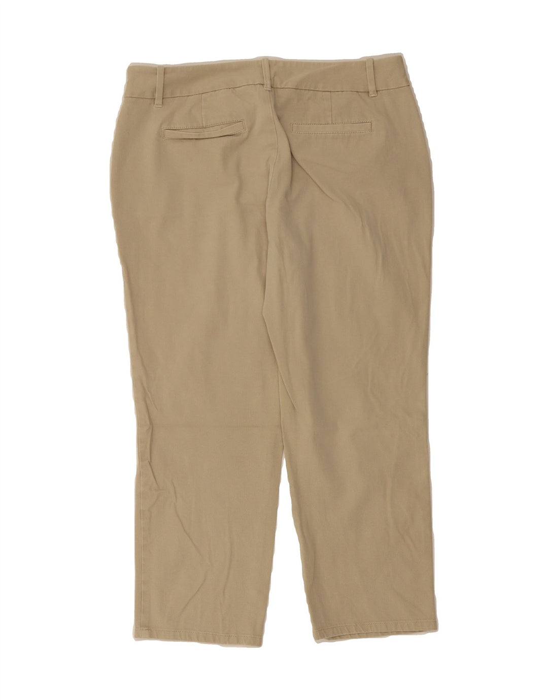 EDDIE BAUER Womens Straight Cropped Trousers US 8 Medium W34 L23 Beige Vintage Eddie Bauer and Second-Hand Eddie Bauer from Messina Hembry 