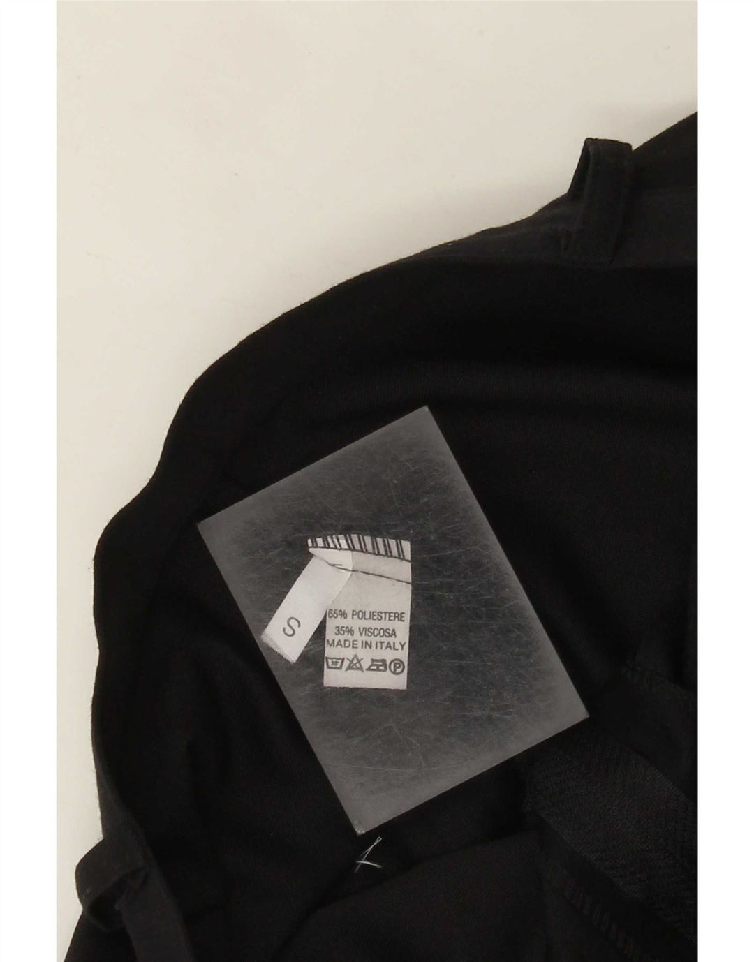 Pantaloni scurți casual de damă vintage cu talie înaltă mici W26 poliester negru
