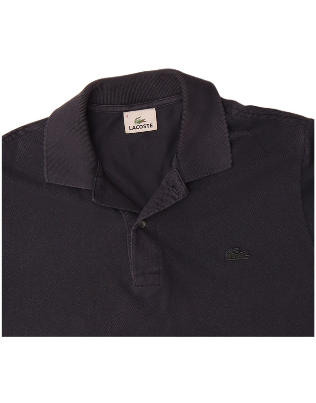 Tricou polo LACOSTE pentru bărbați, mărimea 3, bumbac gri mic
