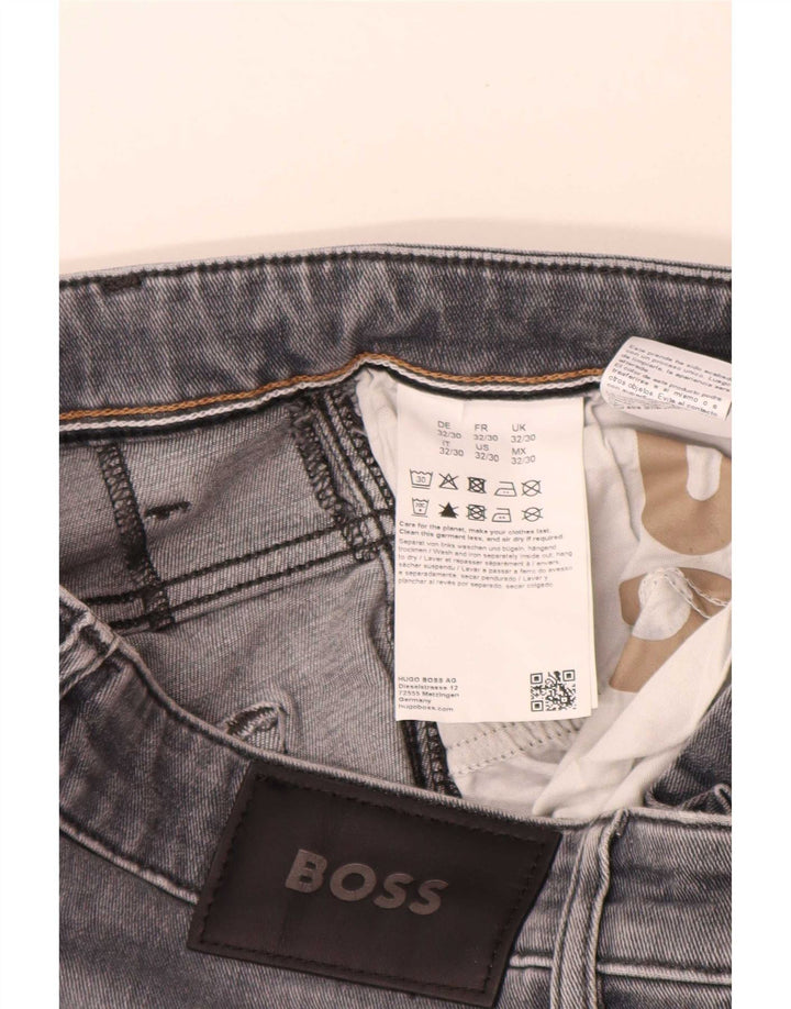 Blugi slim pentru femei Hugo Boss W32 L30 bumbac gri