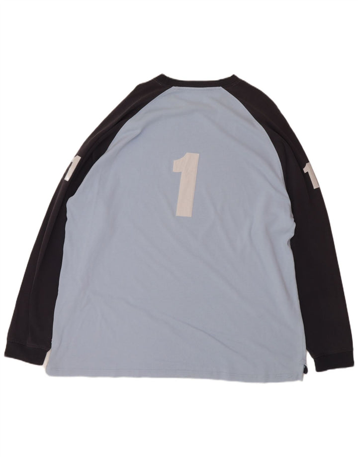 Tricou cu mânecă lungă pentru bărbați Hackett, 2XL, albastru, color block, bumbac