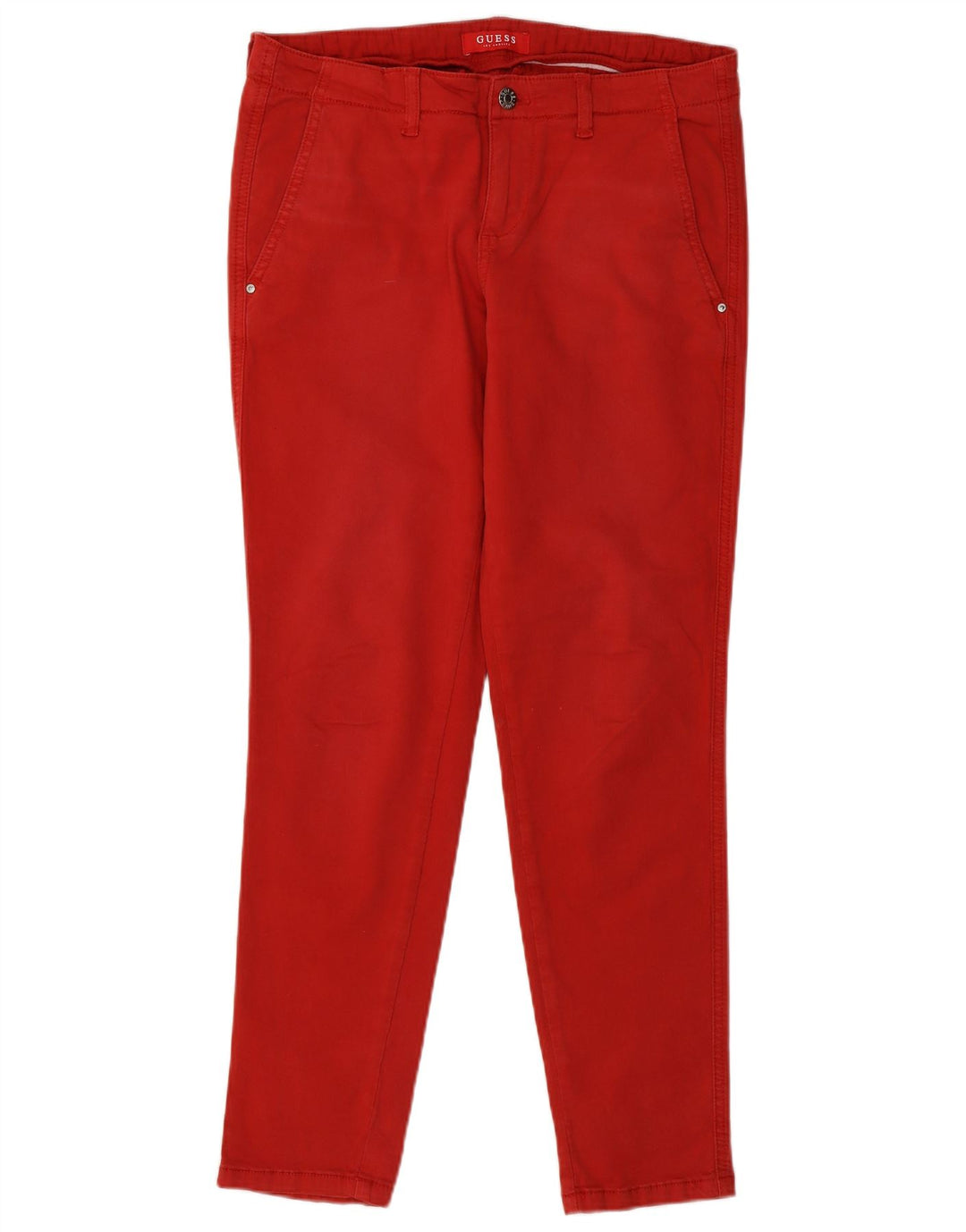 Pantaloni chino subțiri pentru femei Guess L32 L29 roșii