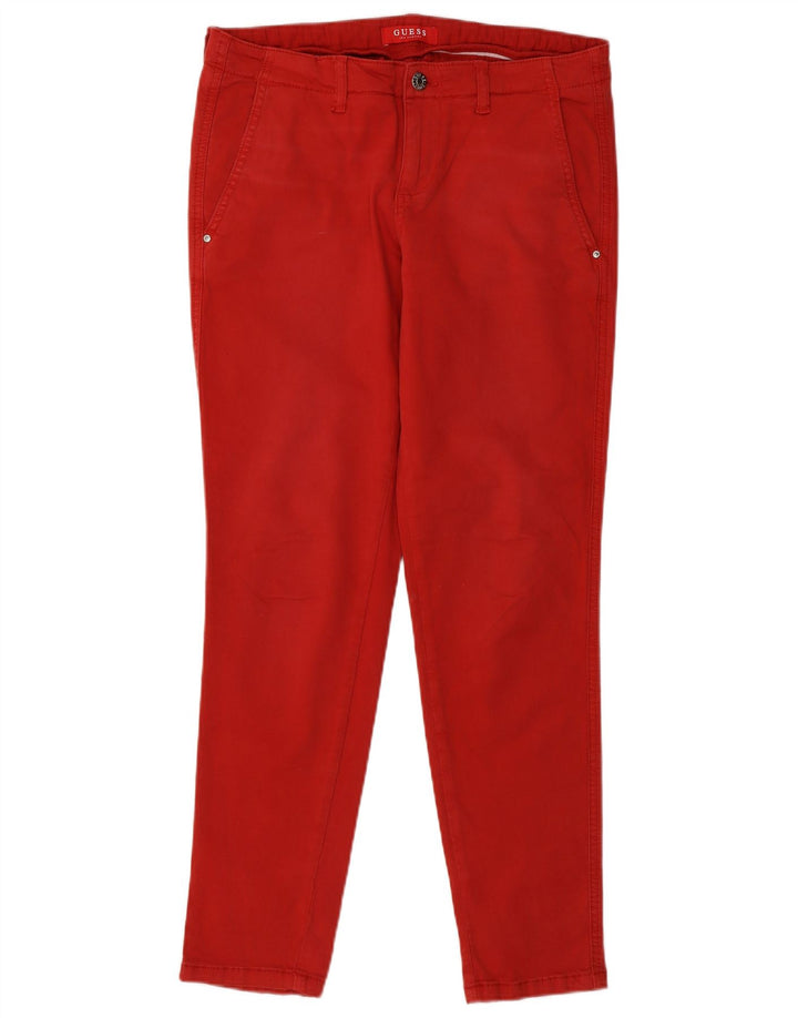 Pantaloni chino subțiri pentru femei Guess L32 L29 roșii