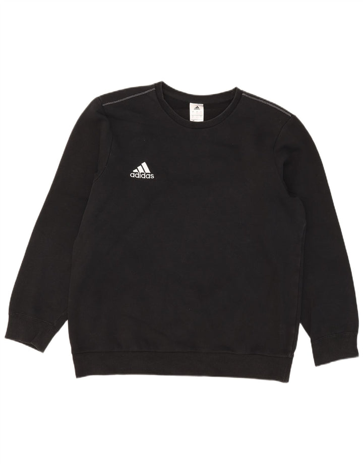 Hanorac pentru bărbați Adidas Jumper mare, negru, bumbac
